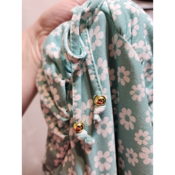 No Boundaries Girls Medium 7-9 Mint Green Dress Babydoll Floral Cottage Prairie - Picture 13 of 16